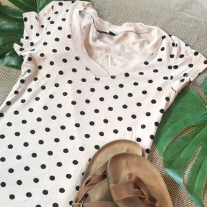 👚 COMFY&CUTE! 🐼 Cynthia Rowley Polkadot Tee LG